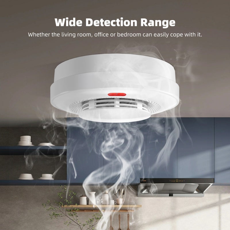 Tuya Wifi Smoke Detector Fire Protecting Sound Alarm Sensor Cellphone APP Remote Push Alert with Alarm Cancel Function - Image 2
