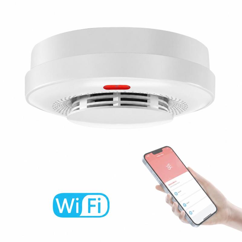 Tuya Wifi Smoke Detector Fire Protecting Sound Alarm Sensor Cellphone APP Remote Push Alert with Alarm Cancel Function - Image 1