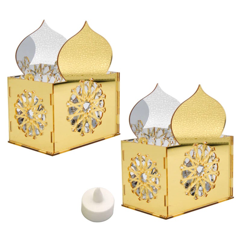 Acrylic Eid Ornament With LED Light Desktop Decor For Festival Party Tabletop - Image 4