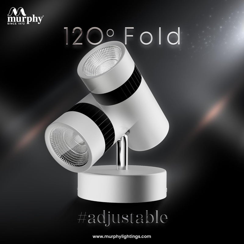 MURPHY Murphy Aluminium 10W Adjustable Aliminum Led Wall Cob Surface Mounted Spot Light With 2 Years Warranty Warm White Pack Of 1  - Image 3