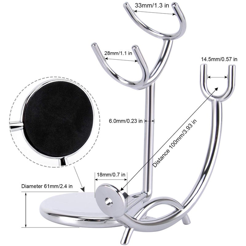 PerPro Shaving Stand and Double Stainless Steel Design Shave Soap Bowl - Forms Thick and Foamy Lather Quickly,Unbreakable and Rust Resistant for Smooth Wet Shaving - Image 2