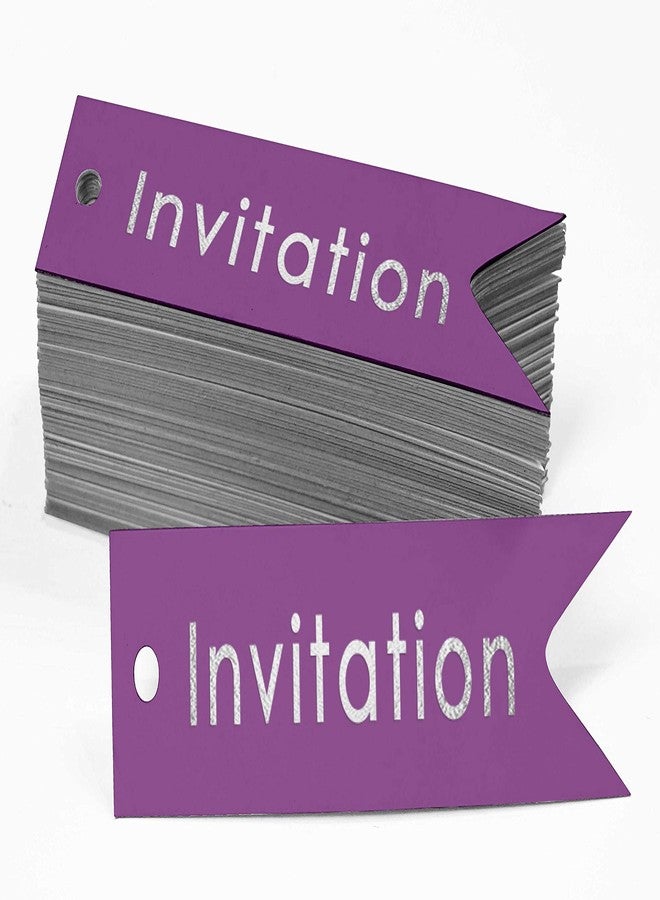 Inkdotpot Pack of 100 Silver Foil Paper Tags Invitation Party Favor Hang Tags - Image 2
