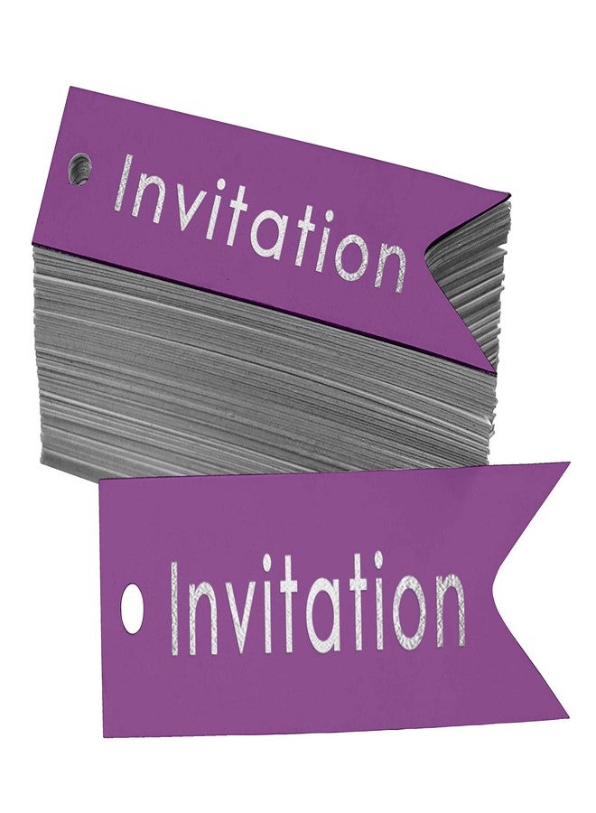 Inkdotpot Pack of 100 Silver Foil Paper Tags Invitation Party Favor Hang Tags - Image 1