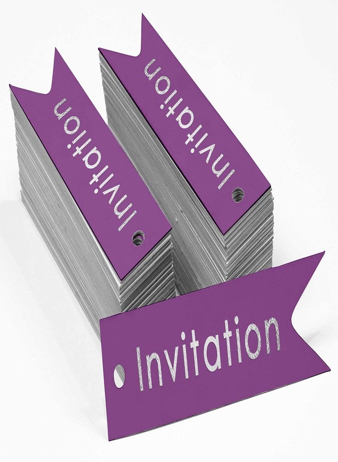 Inkdotpot Pack of 100 Silver Foil Paper Tags Invitation Party Favor Hang Tags - Image 3
