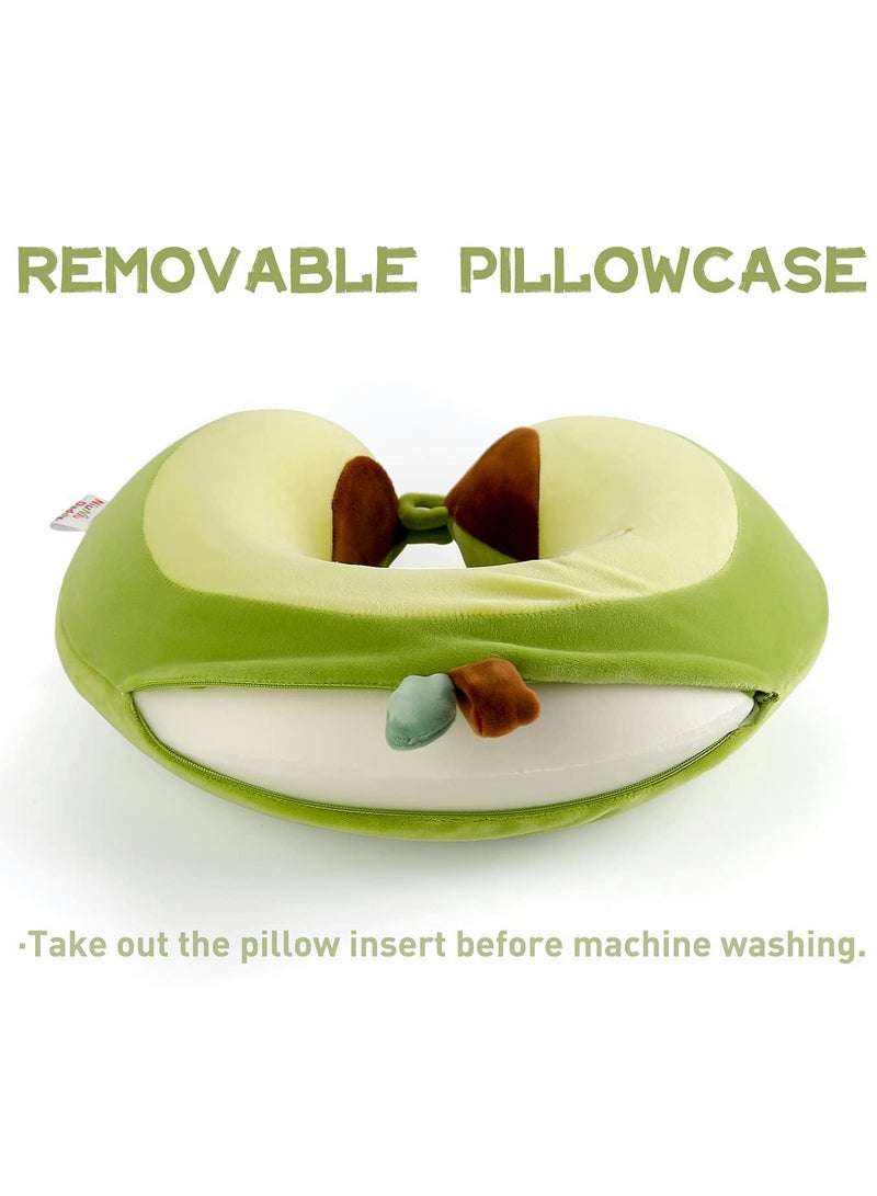 SYOSI Cute Avocado Neck Pillow For Travel Head Support Pure Memory Foam Insert  - Image 2