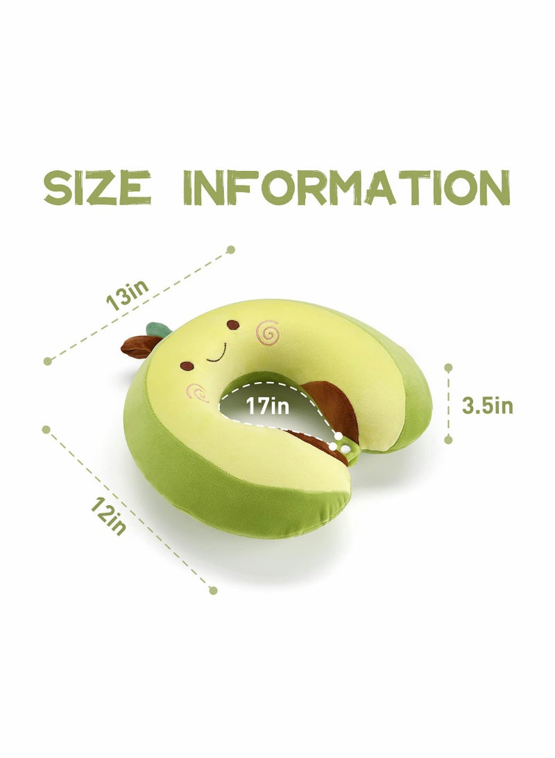 SYOSI Cute Avocado Neck Pillow For Travel Head Support Pure Memory Foam Insert  - Image 5