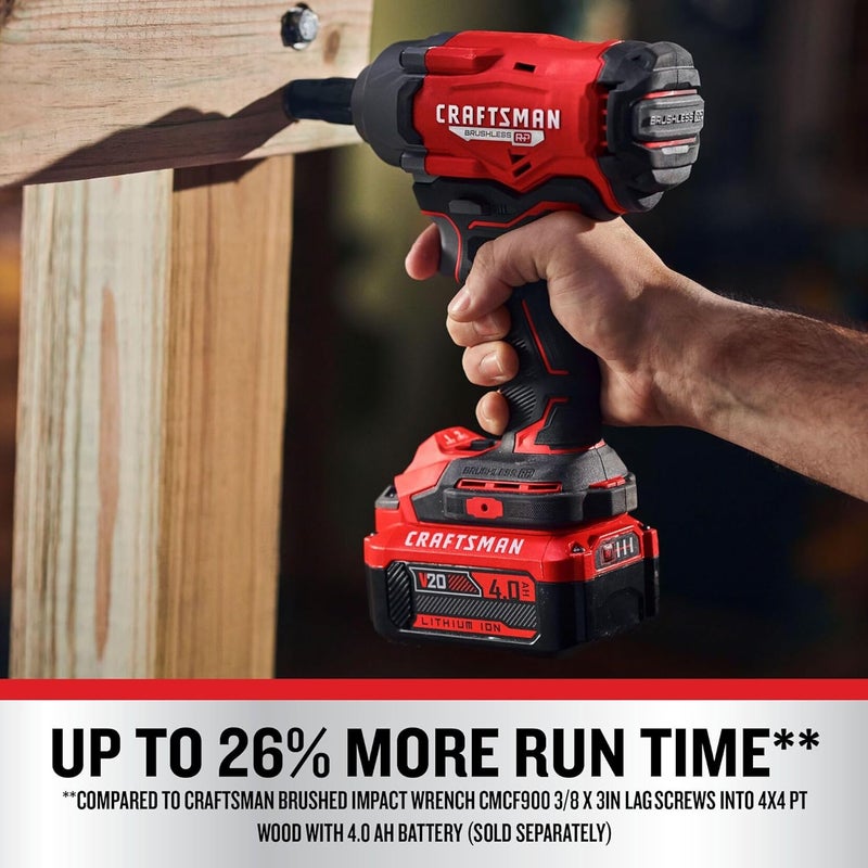 CRAFTSMAN V20 Cordless Impact Wrench 12 inch Bare Tool Only CMCF921B - Image 3