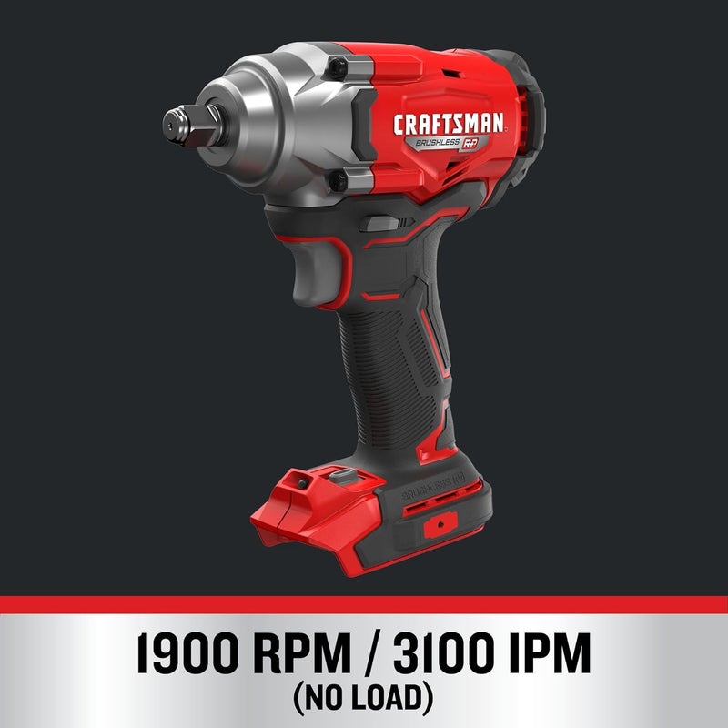 CRAFTSMAN V20 Cordless Impact Wrench 12 inch Bare Tool Only CMCF921B - Image 5
