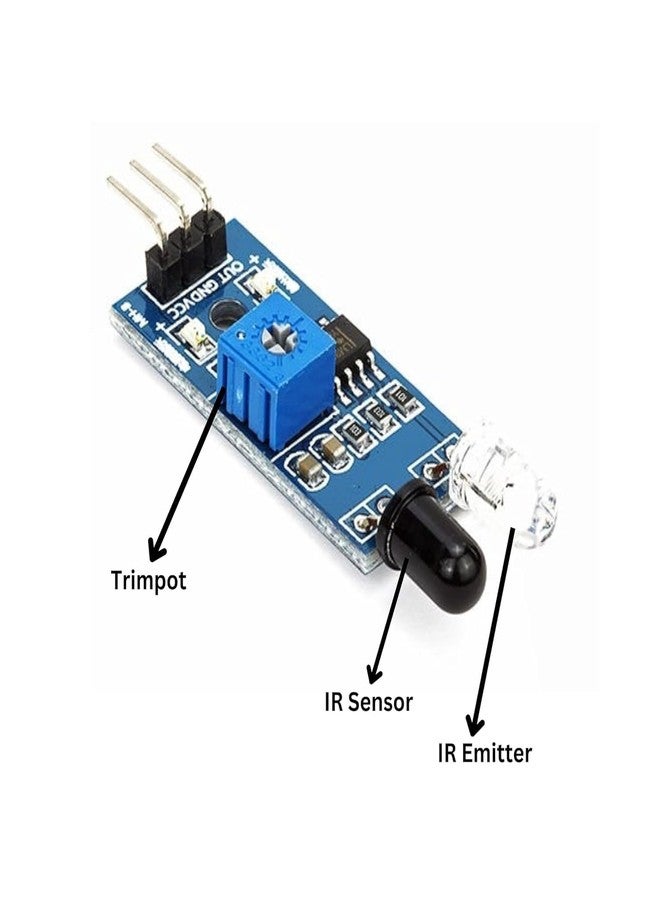 UNIVERSAL HUB 2Pcs IR Infrared Sensor Module, Reflective Photoelectric Obstacle Avoidance Sensor, Adjustable Light Intensity Detection DIY Kit for Ardino UNO and Robotics - Image 4