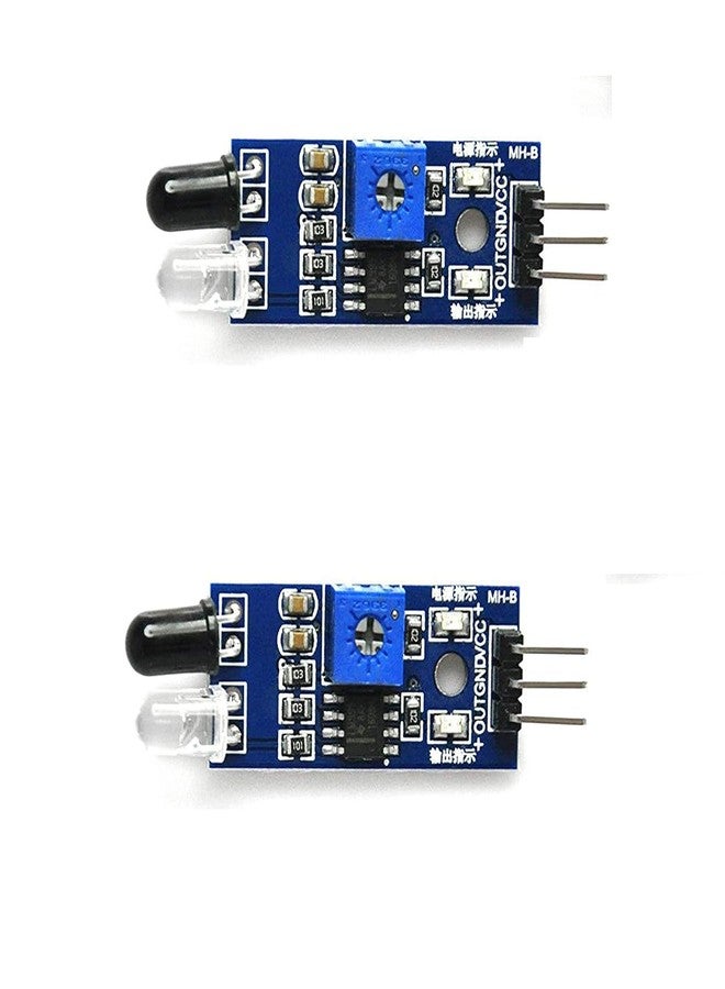 UNIVERSAL HUB 2Pcs IR Infrared Sensor Module, Reflective Photoelectric Obstacle Avoidance Sensor, Adjustable Light Intensity Detection DIY Kit for Ardino UNO and Robotics - Image 1