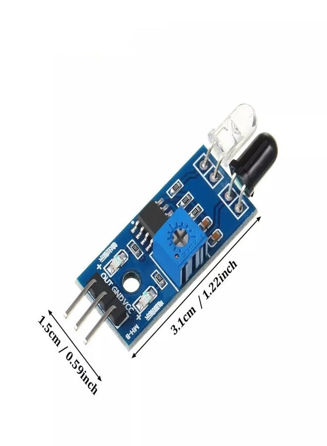 UNIVERSAL HUB 2Pcs IR Infrared Sensor Module, Reflective Photoelectric Obstacle Avoidance Sensor, Adjustable Light Intensity Detection DIY Kit for Ardino UNO and Robotics - Image 2