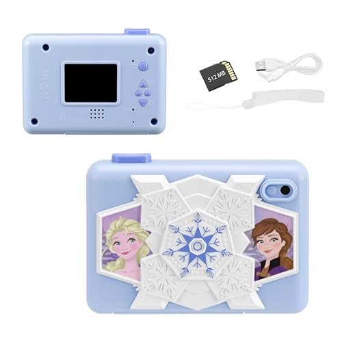 eKids Disney Frozen Kids Camera with SD Card Digital Camera for Kids with Video Recording and Builtin Digital Stickers Frozen - Image 1