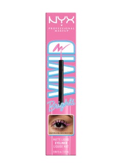 NYX PROFESSIONAL MAKEUP محدد العيون السائل الملون Vivid Brights - Don&#39;t Pink Twice  - Image 3