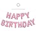 TONIFUL Light Pink Happy Birthday Balloons Banner 16 Inch Mylar Foil Letters Birthday Sign Bunting Reusable for Girls Boys Kids Adults Birthday Decorations and Party Supplies - Image 3