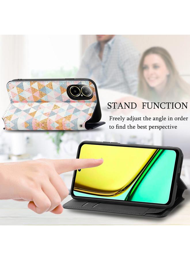 S-TOP Case For Realme C67 4G CaseNeo Colorful Magnetic Leather Phone Case - Image 5