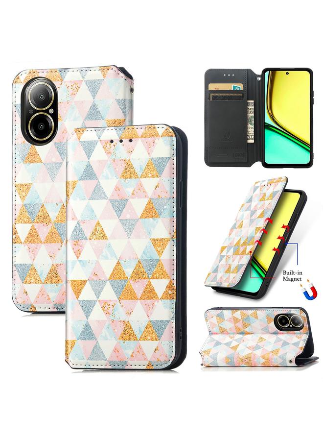 S-TOP Case For Realme C67 4G CaseNeo Colorful Magnetic Leather Phone Case - Image 1