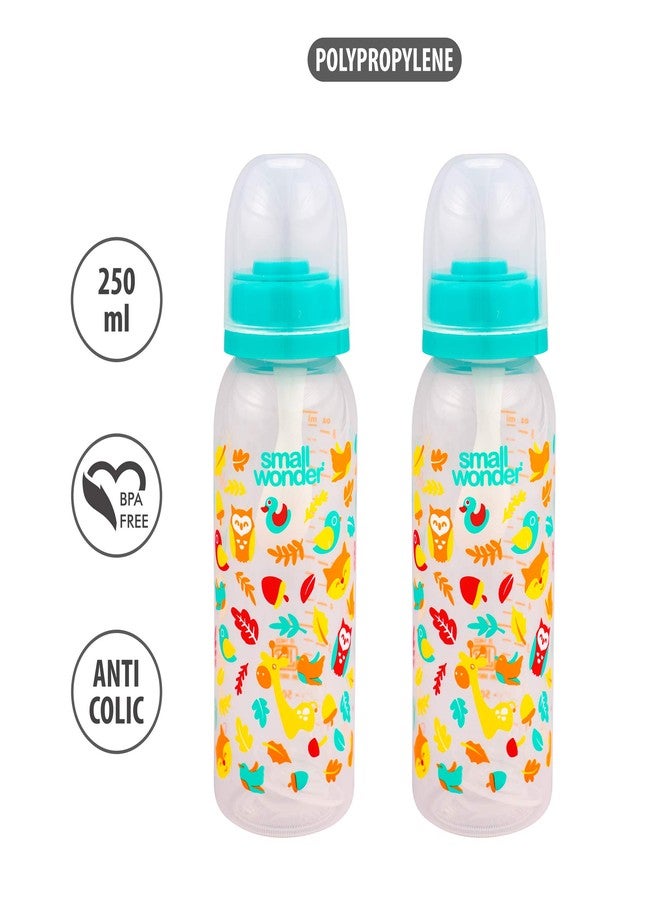 Small Wonder Admire Baby Feeding Bottle (Pack of 2), 250 ML, Green - Image 2