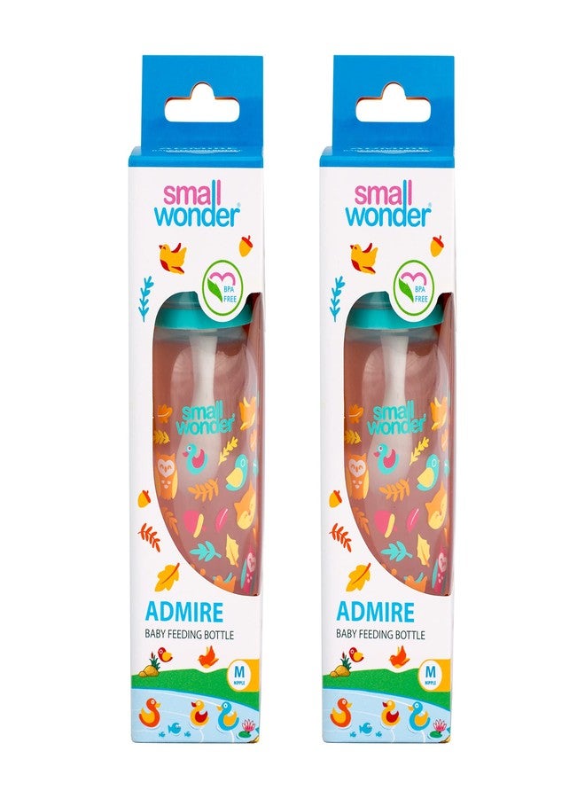 Small Wonder Admire Baby Feeding Bottle (Pack of 2), 250 ML, Green - Image 3