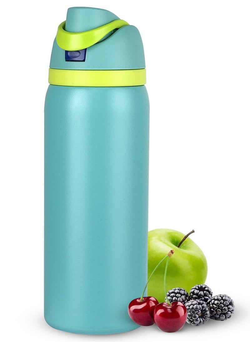 32oz Insulated Stainless Steel Water Bottle with Straw & Lid, Leakproof BPA-Free, Hot & Cold Drink Thermos for Gym, Sports, Travel, Hiking, School