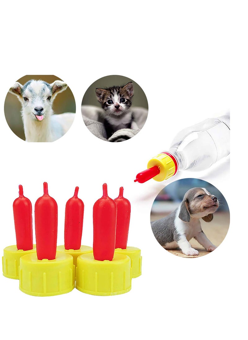 SYOSI Lamb Nipple, 50 Pcs Small Animal Milk Drink Nipple, Soft Rubber Pacifier, Durable Silicone Animal Sheep Nipple, Small Animal Milk Drink, for Feed Lamb Pup Dog Foal Calf Screw  - Image 5