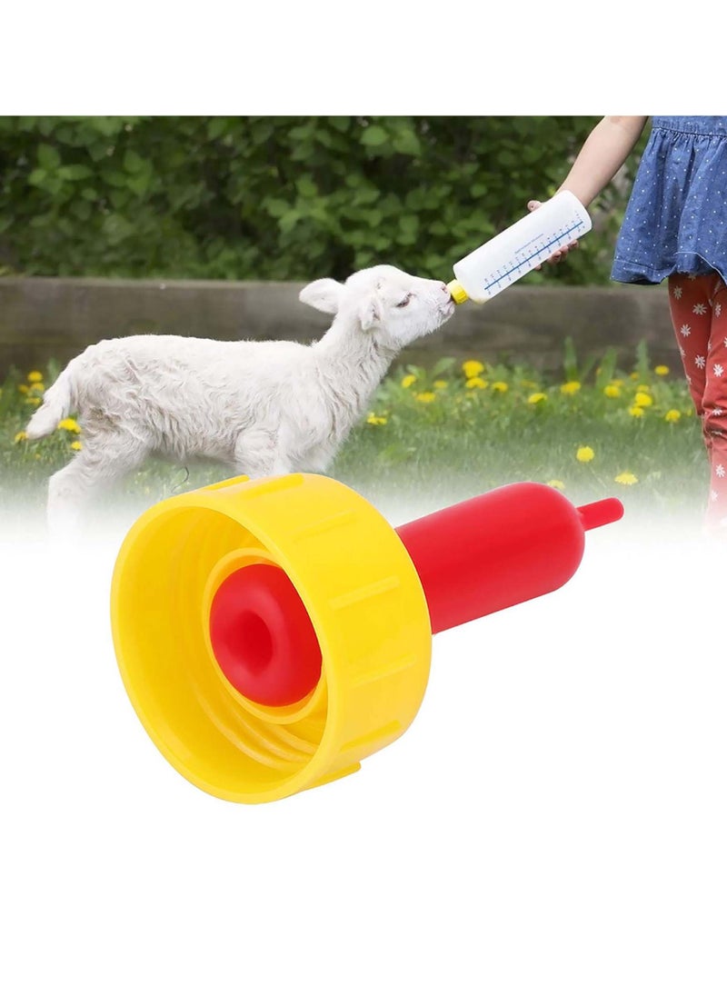 SYOSI Lamb Nipple, 50 Pcs Small Animal Milk Drink Nipple, Soft Rubber Pacifier, Durable Silicone Animal Sheep Nipple, Small Animal Milk Drink, for Feed Lamb Pup Dog Foal Calf Screw  - Image 1