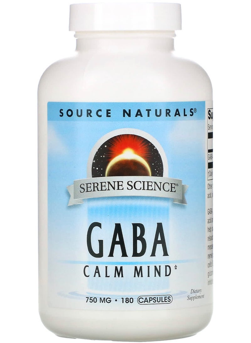 Serene Science, GABA Calm Mind, 750 mg, 180 Capsules