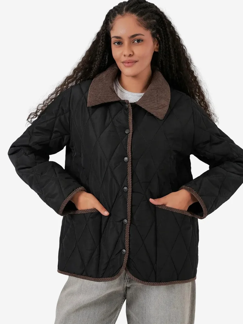 بيغ دارت BDART Textured Puffer Down Coat with Collar Detail