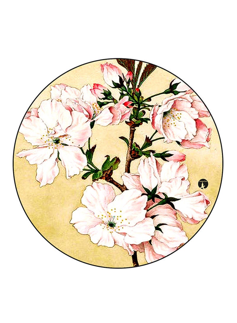 RKN Flowers Printed Fridge Magnet  Round  Multicolour - Image 1