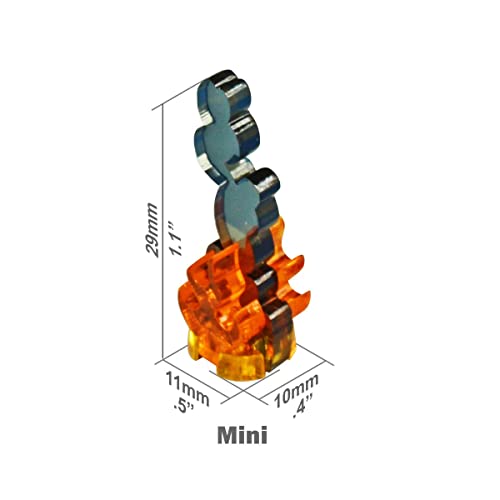 LITKO Flaming Wreckage Marker | Burning Wreckage | Miniature Wargame Fire Marker | Compatible with DND, Pathfinder, TTRPG, Flame of War, Bolt Action, and Other Miniature Games (Micro) - Image 3