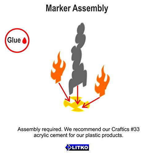 LITKO Flaming Wreckage Marker | Burning Wreckage | Miniature Wargame Fire Marker | Compatible with DND, Pathfinder, TTRPG, Flame of War, Bolt Action, and Other Miniature Games (Micro) - Image 5