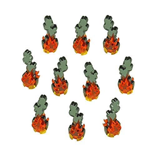 LITKO Flaming Wreckage Marker | Burning Wreckage | Miniature Wargame Fire Marker | Compatible with DND, Pathfinder, TTRPG, Flame of War, Bolt Action, and Other Miniature Games (Micro) - Image 1