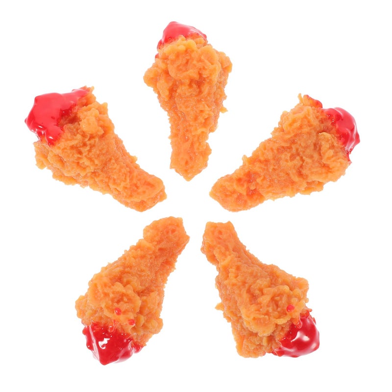 Realistic Artificial Chicken Leg Model 5PCS Food Prop For Kitchen Decor Photography - Image 2