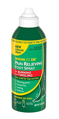 MagniLife DB Pain Relieving Foot Spray Naturally Cooling Pain Relief to Soothe Burning and Tingling Suitable for Diabetic Skin 3oz
