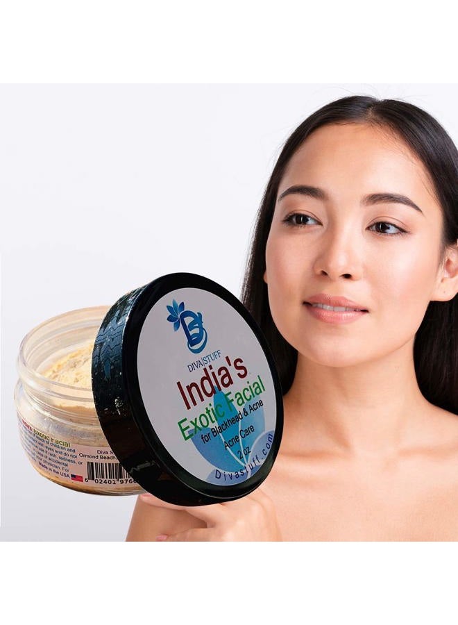 Diva Stuff India's Exotic Facial For Blackheads And Acne, 2oz Jar, - Image 3