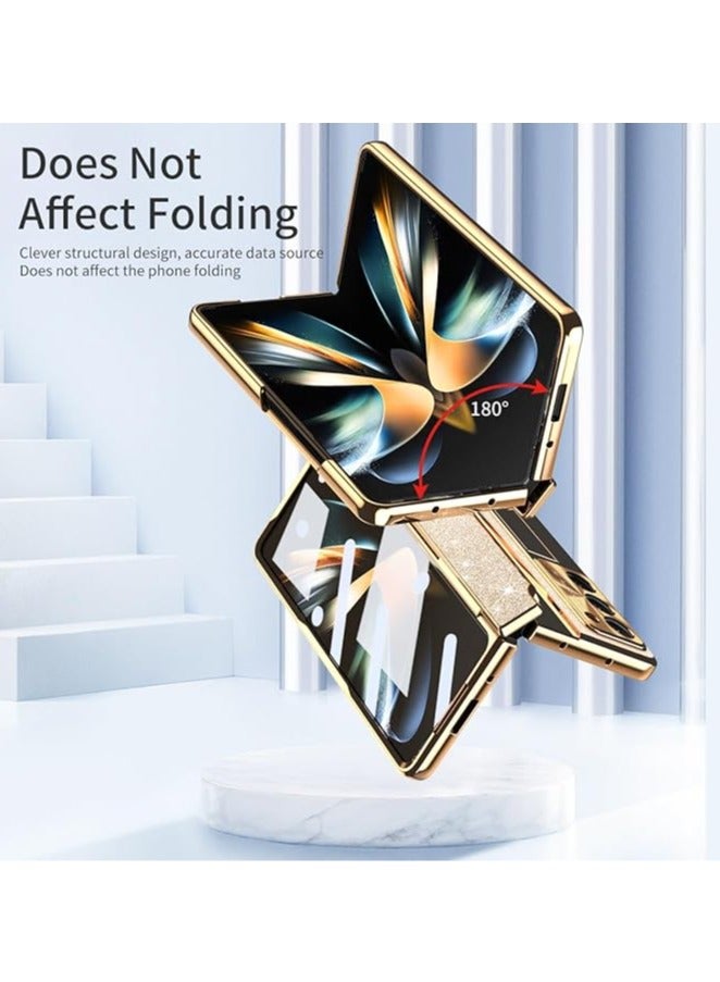 Samsung Galaxy Z Fold 5 5G Case, Ultra-Thin and Lightweight Leather Case with Hinge + Screen Protector + Fall Protection with Stand Function - Image 5