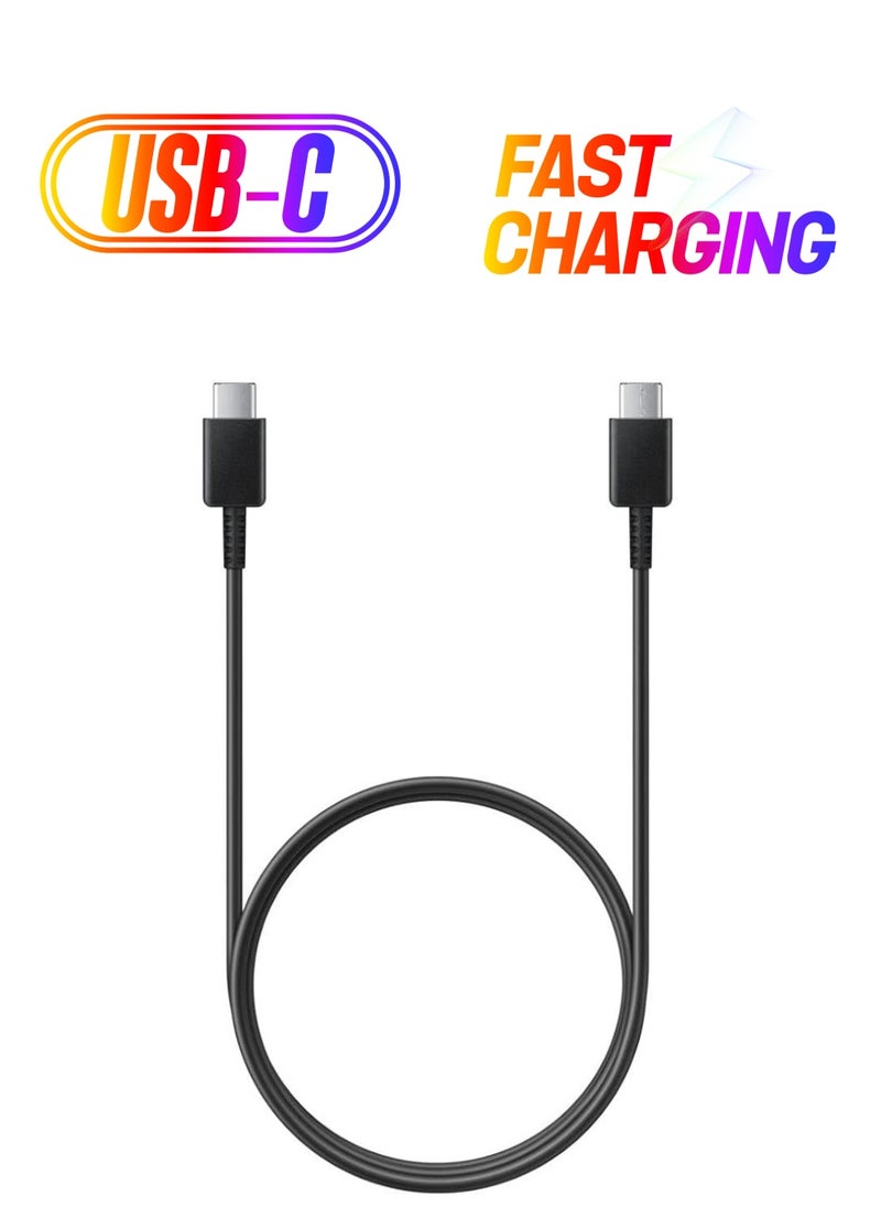 ESCASE - Super Fast Usb-C To Usb-C Charging Cable For Samsung Black - Image 1