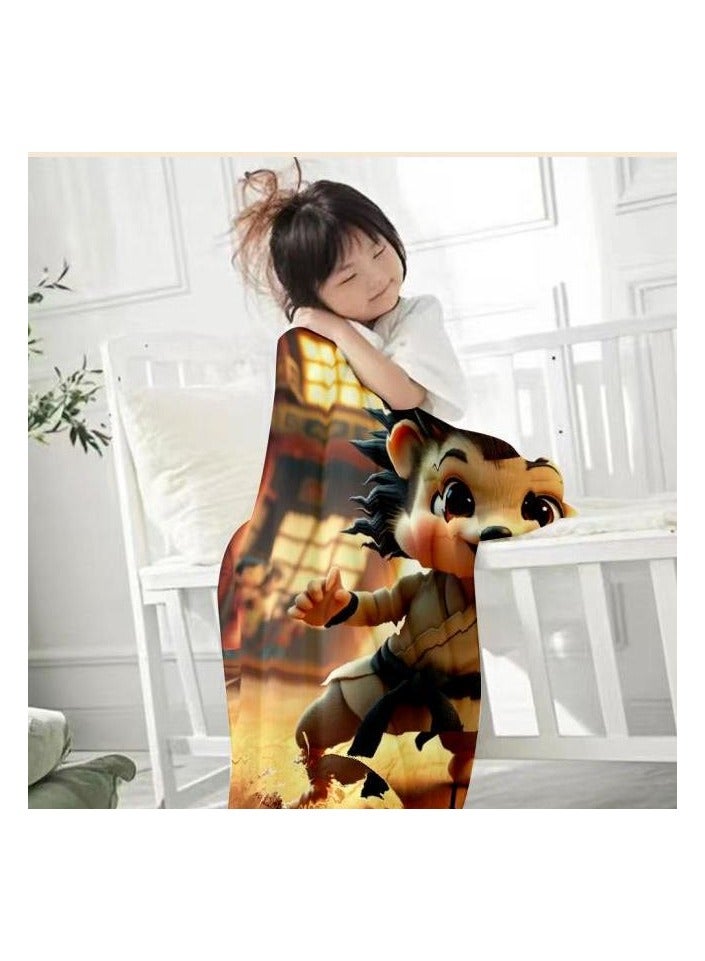 general Children's or student cartoon flannel thin blanket (warm and comfortable, suitable for sleep, games) 100cm*150cm - 495 - Image 3