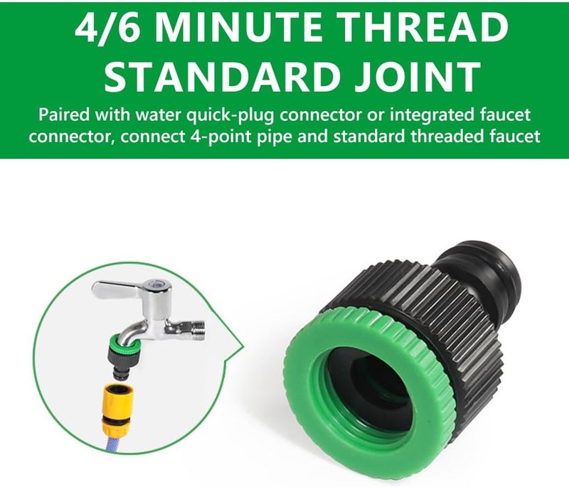 HASTHIP ® 2Pcs Faucet Pipe Connectors for 3/4 Inch & 1/2 Inch Taps, Universal Garden Hose Adapter Set, Quick Connect Fittings for Outdoor Faucets & Water Pipes - Image 4
