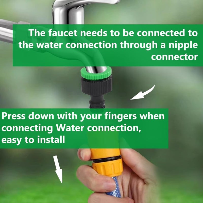 HASTHIP ® 2Pcs Faucet Pipe Connectors for 3/4 Inch & 1/2 Inch Taps, Universal Garden Hose Adapter Set, Quick Connect Fittings for Outdoor Faucets & Water Pipes - Image 5