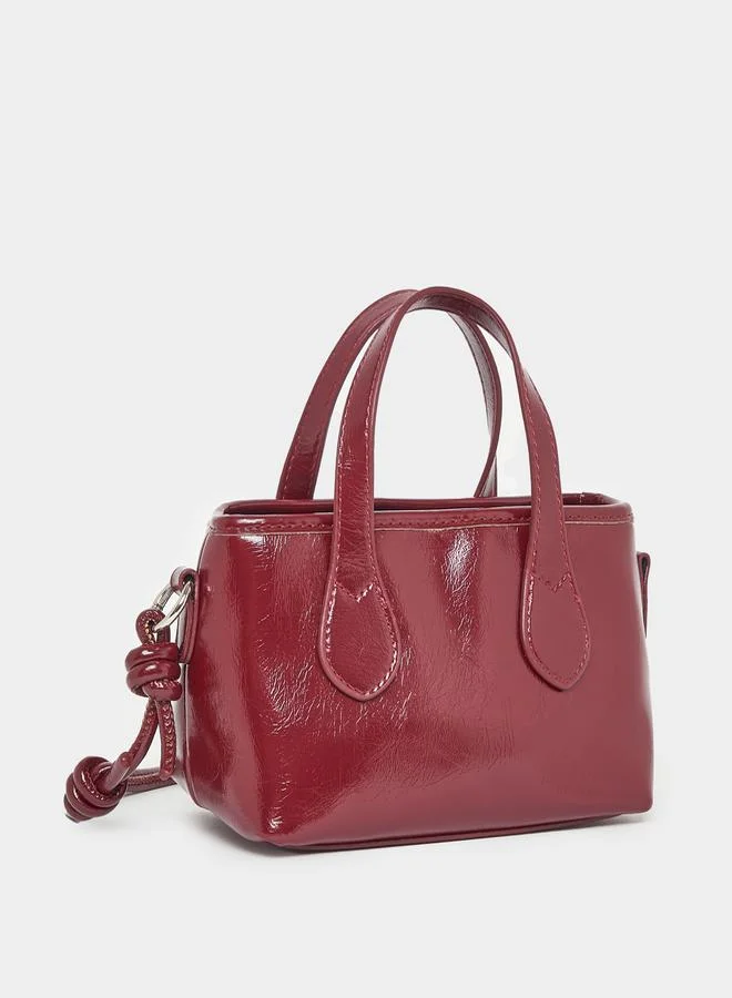Styli Patent Handbag with Double Handle