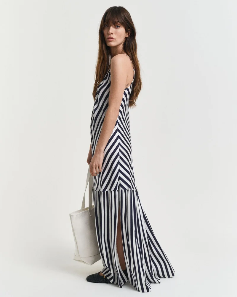 Gant  Maxi Chevron Striped Strap Dress for Women | Best Price UAE