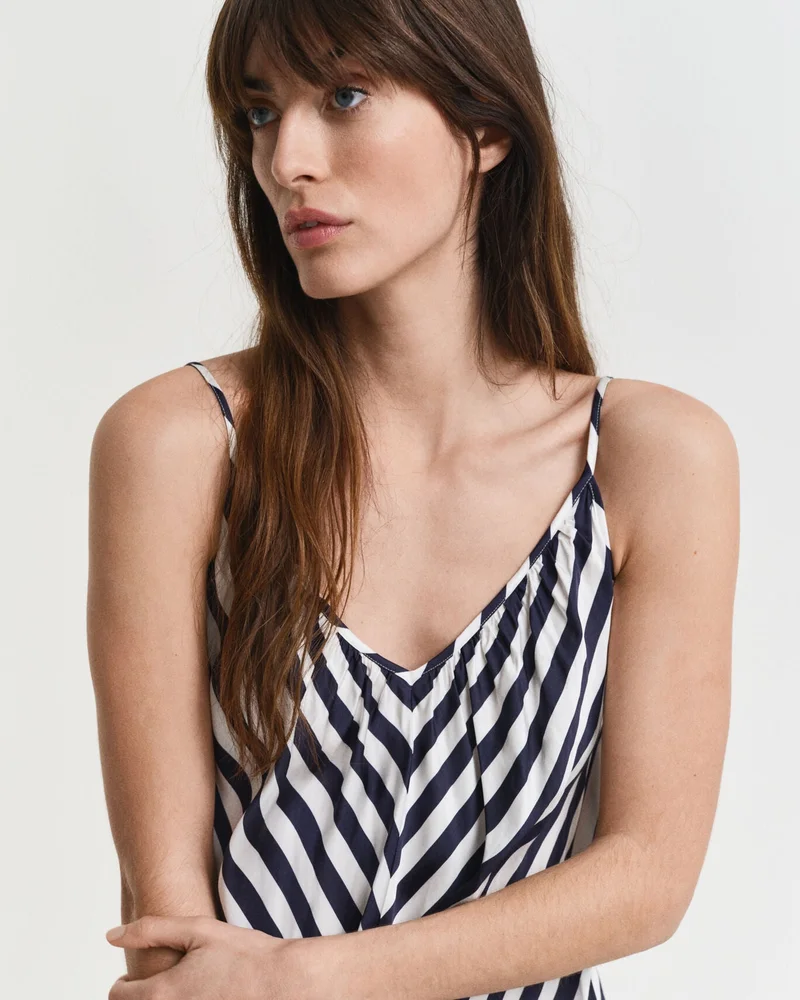 Gant  Maxi Chevron Striped Strap Dress for Women | Best Price UAE