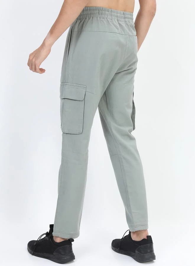 HIGHLANDER Panelled Cargo Pants with Drawstring Hem by Styli