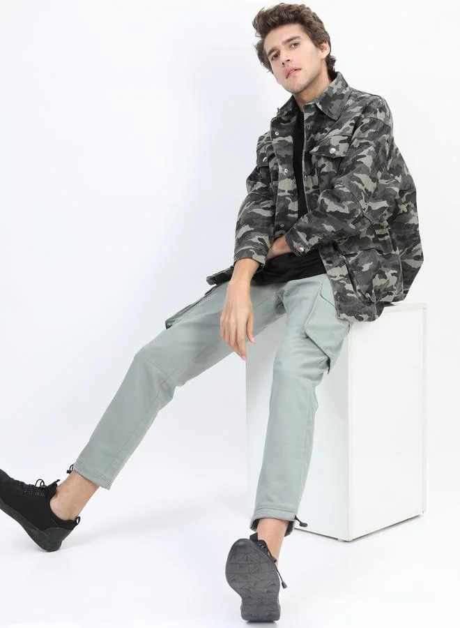 HIGHLANDER Panelled Cargo Pants with Drawstring Hem by Styli