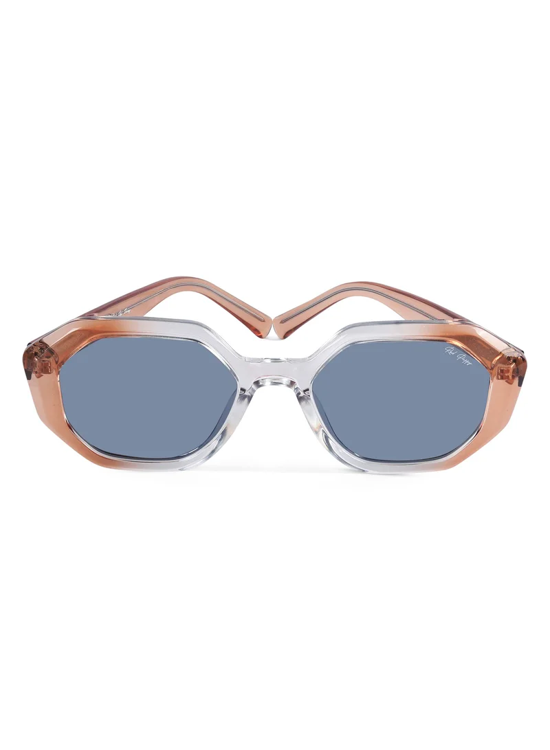Woggles Rayvex Black Polarized Hexagonal Sunglasses