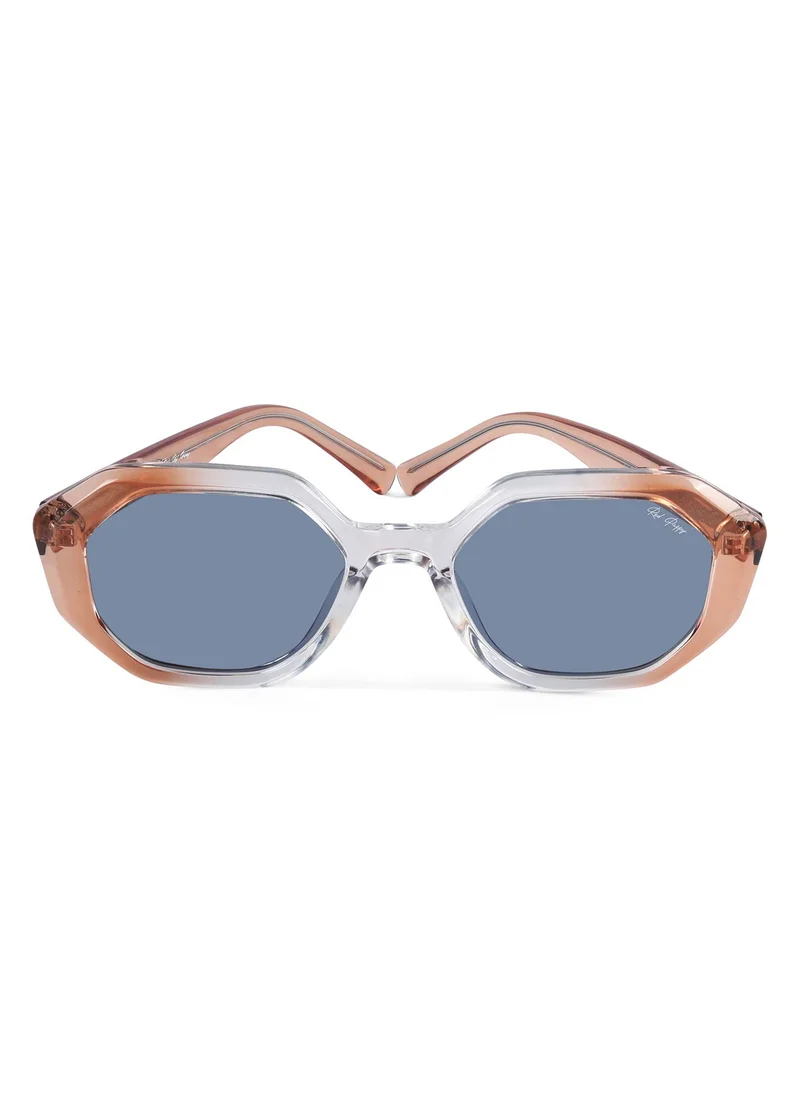 Woggles Rayvex Black Polarized Hexagonal Sunglasses