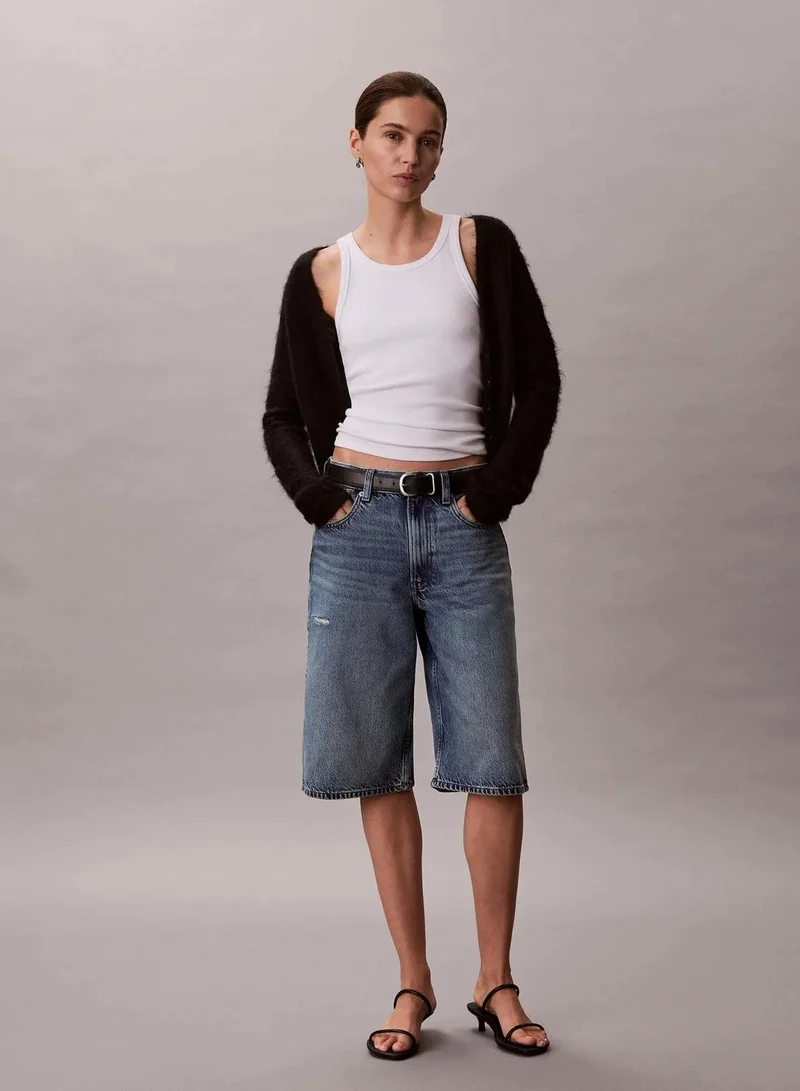 Calvin Klein JACKSON BLUE Long Denim Short for Women | Best Price UAE