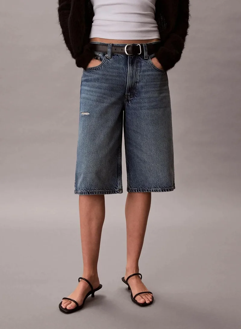 Calvin Klein JACKSON BLUE Long Denim Short for Women | Best Price UAE