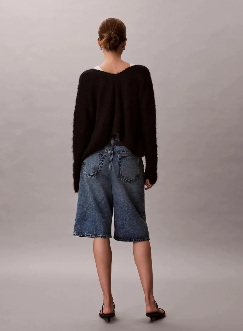 Calvin Klein JACKSON BLUE Long Denim Short for Women | Best Price UAE