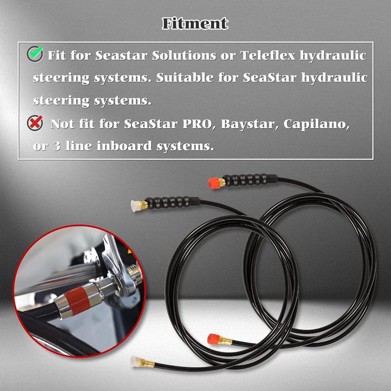 ROUTEKING HO5116 Hose Kit 16ft Compatible with Seastar Steering Systems for Hydraulic Outboard Steering Boat Teleflex Marine - Image 2